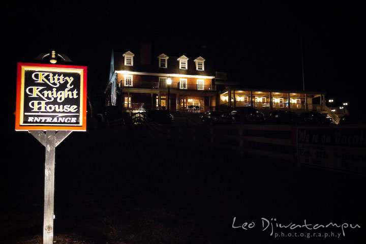 The wedding venue at night. Kitty Knight House Georgetown Chestertown MD Wedding Photographer