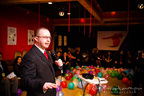 pastor Dustin with balloons background