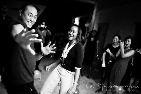 guy and girl dancing laughing at gala event party