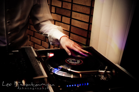 dj spinning vinyl at gala event party