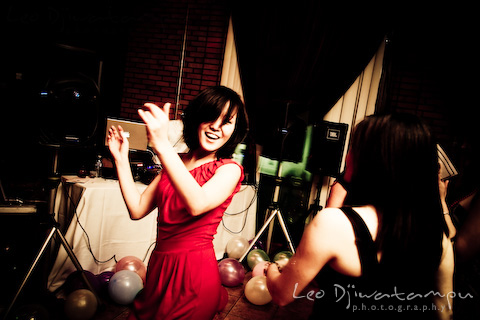 girl dancing clapping hand at gala event party