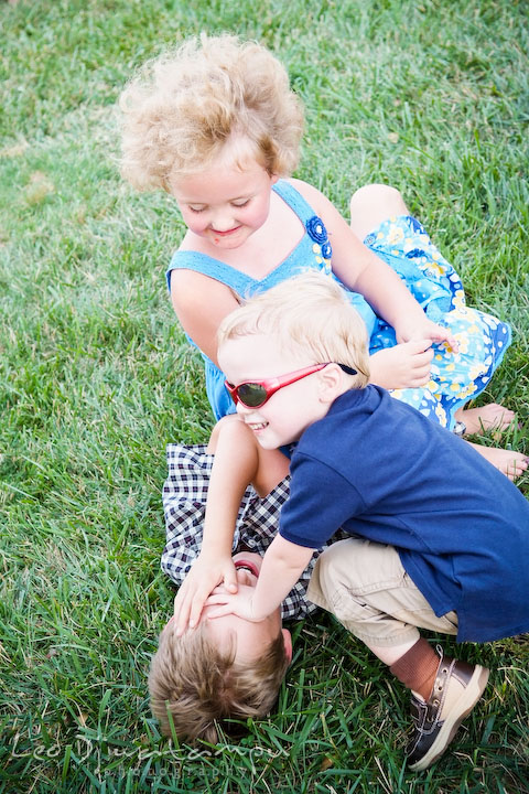 Children playing pile up. Cove Creek Country Club, Stevensville, Kent Island, Eastern Shore, Maryland Wedding Photographer, beach wedding photographer