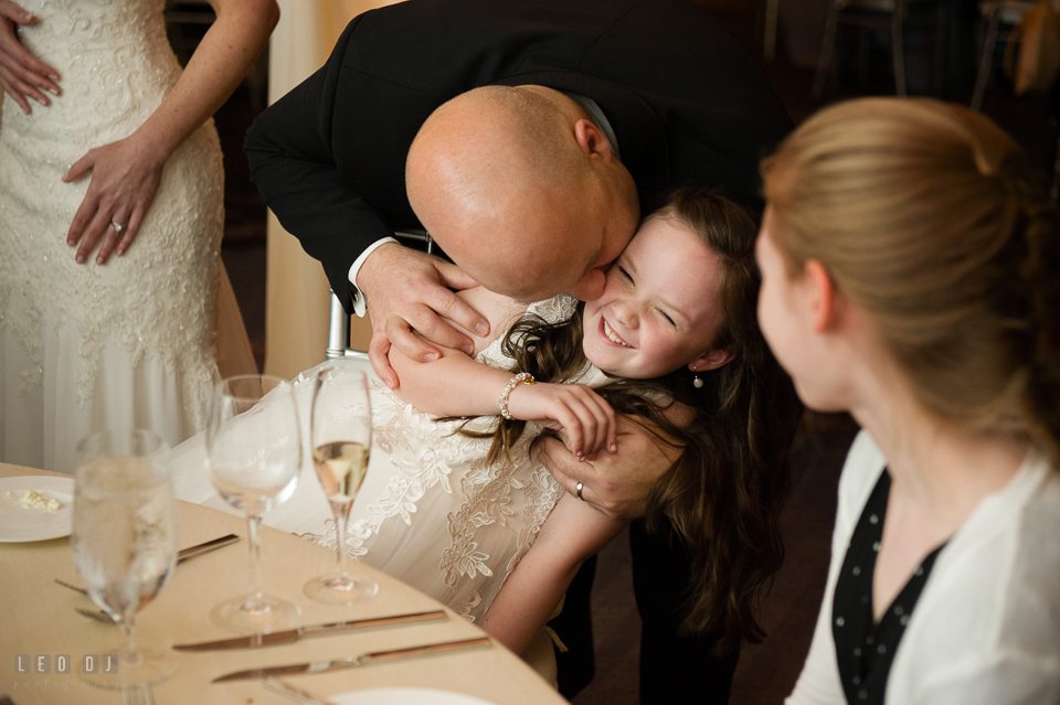 Westin Annapolis Hotel groom kissing daughter photo by Leo Dj Photography