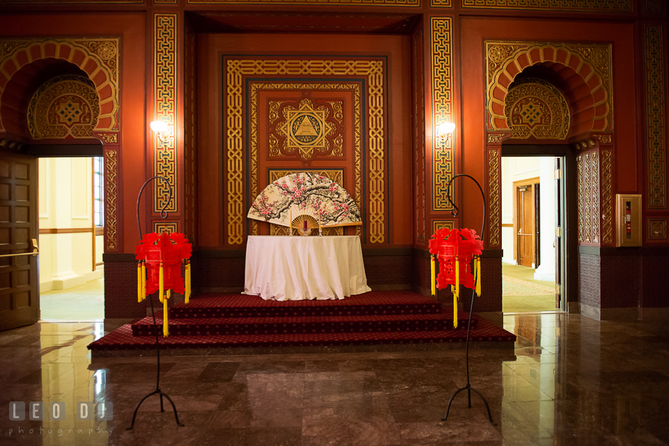 Front view of the Oriental Room details. Tremont Grand Historic Venue wedding, Baltimore, Maryland, by wedding photographers of Leo Dj Photography. http://leodjphoto.com