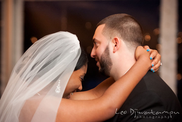Bride and groom's first dance. Kitty Knight House Georgetown Maryland wedding photos by photographers of Leo Dj Photography.