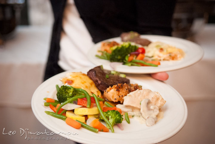 Dinner plate. Kitty Knight House Georgetown Maryland wedding photos by photographers of Leo Dj Photography.
