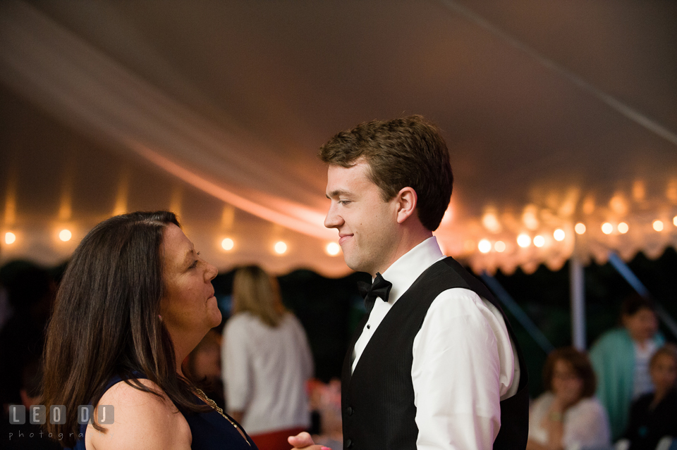 The Groom and his mother during parent dance. Aspen Wye River Conference Centers wedding at Queenstown Maryland, by wedding photographers of Leo Dj Photography. http://leodjphoto.com