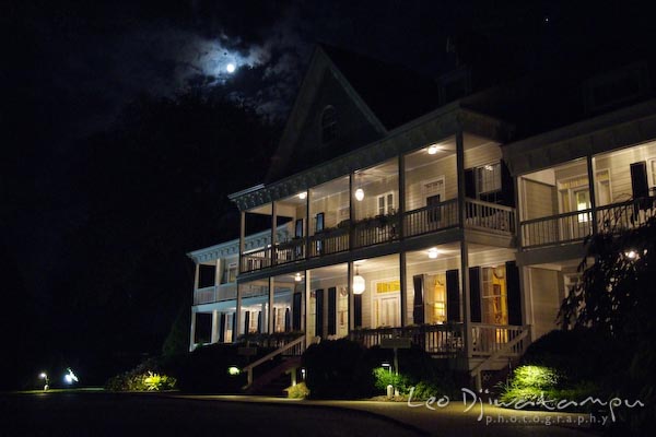 full moon with dark cloud and Venus at night. Kent Manor Inn Wedding Venue Photography Kent Island MD Photographer