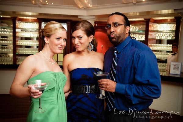 Guests posing, smiling for the camera. Kent Manor Inn Wedding Photography Kent Island MD Photographer