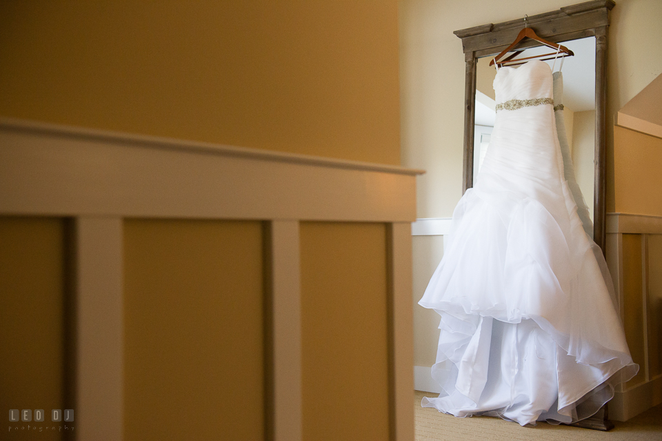 Chesapeake Bay Beach Club wedding gown by Casablanca from Russell's Formal, Parksley VA photo by Leo Dj Photography