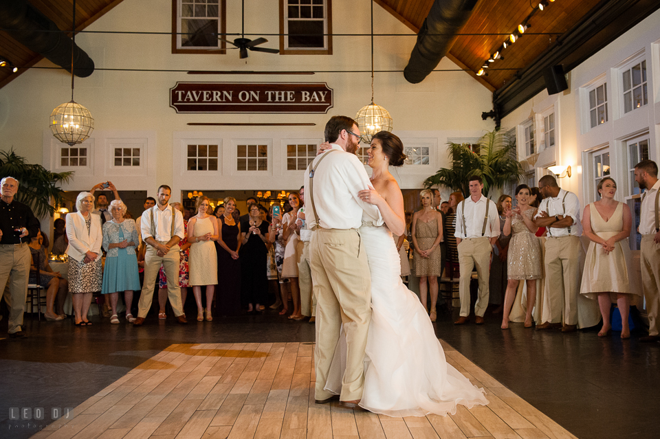 Chesapeake Bay Beach Club Bride and Groom's first dance photo by Leo Dj Photography