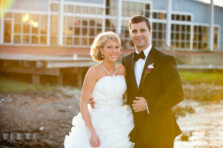 Bride and Groom's portrait. Baltimore Museum of Industry wedding photos by photographers of Leo Dj Photography. http://leodjphoto.com