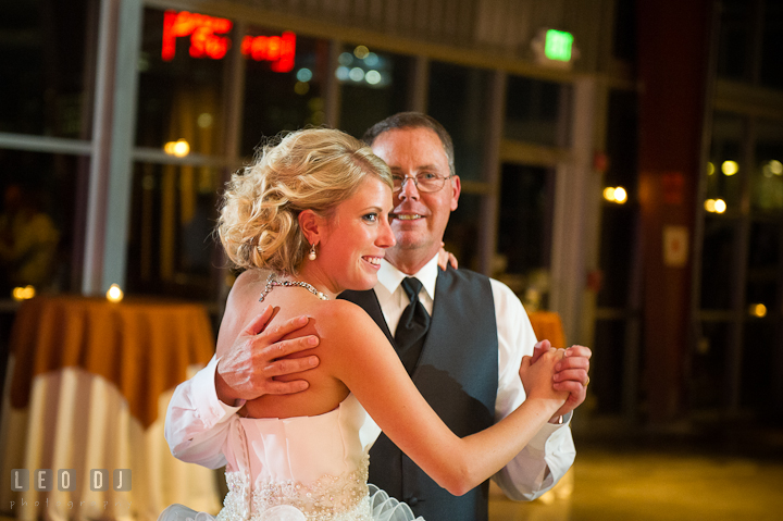 Father of Bride and daughter dance. Baltimore Museum of Industry wedding photos by photographers of Leo Dj Photography. http://leodjphoto.com