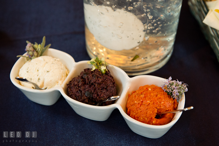 Dips for breads and crackers. Chesapeake Bay Beach Club wedding bridal testing photos by photographers of Leo Dj Photography. http://leodjphoto.com