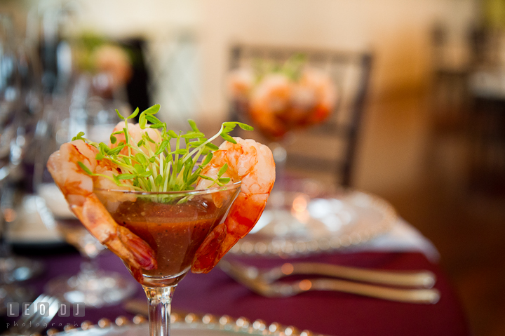 Shrimp mimosa hor d'oeuvres cocktail. Chesapeake Bay Beach Club wedding bridal testing photos by photographers of Leo Dj Photography. http://leodjphoto.com