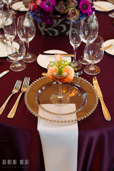 Mimosa cocktail on china plate. Chesapeake Bay Beach Club wedding bridal testing photos by photographers of Leo Dj Photography. http://leodjphoto.com