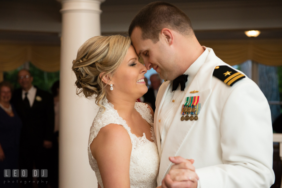 Kent Island Maryland first dance of bride and groom at wedding reception photo by Leo Dj Photography