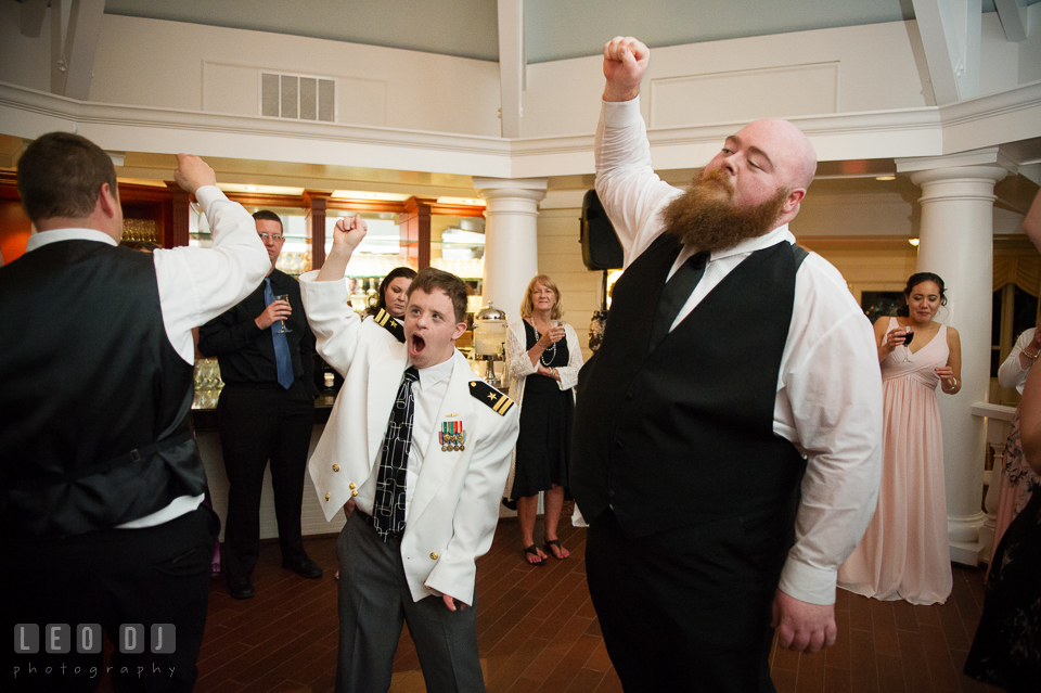 Eastern Shore Maryland guests dance and sing along to music by DJ from Crow Entertainment photo by Leo Dj Photography