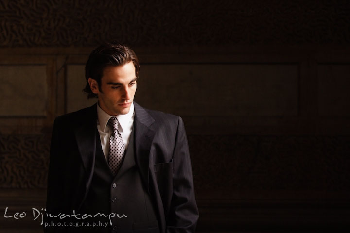 Groom posing. Wedding bridal portrait photo workshop with Cliff Mautner. Images by Leo Dj Photography