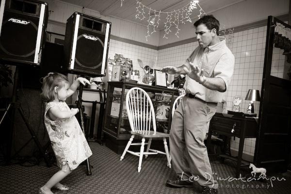 father and girl dancing. Children family reunion birthday photography Tilghman Island Annapolis Kent Island Eastern Shore MD