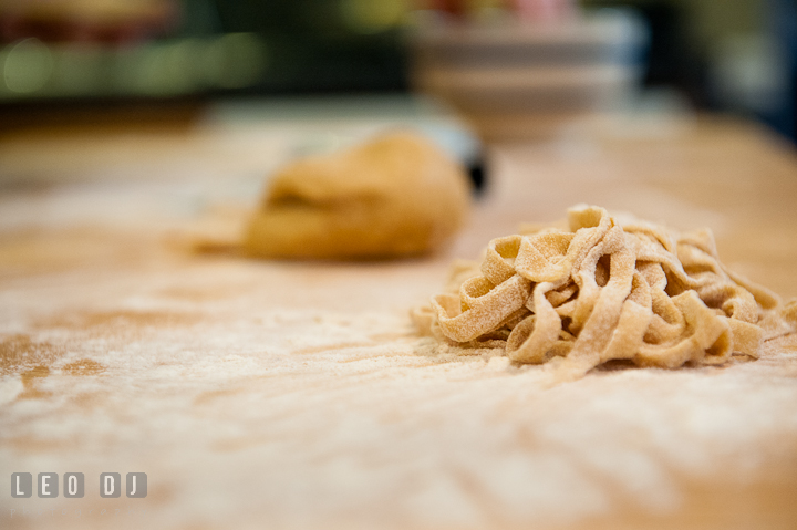 The finished linguine. Engagement photo session at town home near Federal Hill Baltimore Maryland by wedding photographers of Leo Dj Photography (http://leodjphoto.com)