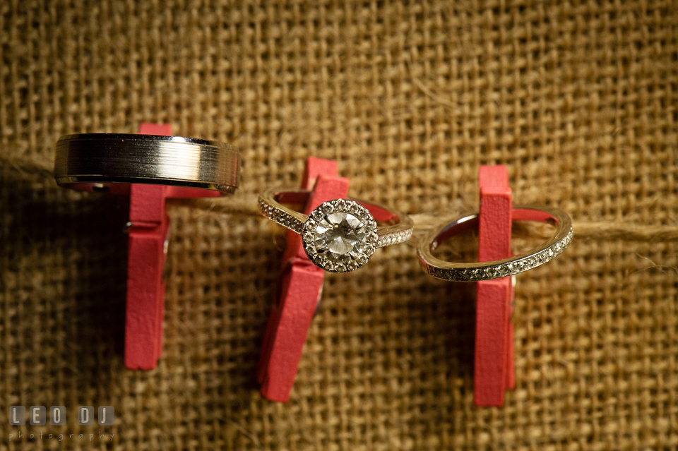 Bride and Groom's engagement ring and wedding bands. Aspen Wye River Conference Centers wedding at Queenstown Maryland, by wedding photographers of Leo Dj Photography. http://leodjphoto.com