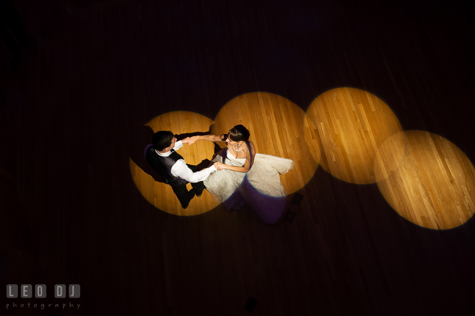 Bride and Groom's first dance. Aspen Wye River Conference Centers wedding at Queenstown Maryland, by wedding photographers of Leo Dj Photography. http://leodjphoto.com