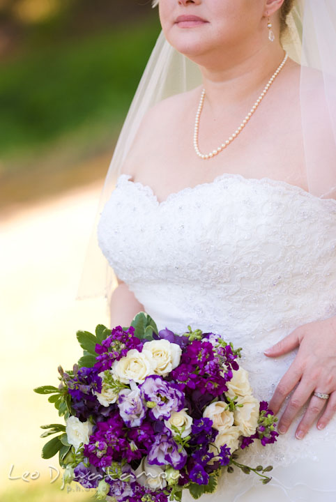 Bride's jewelry and flower bouquet. Mariott Aspen Wye River Conference Center Wedding photos at Queenstown Eastern Shore Maryland, by photographers of Leo Dj Photography.