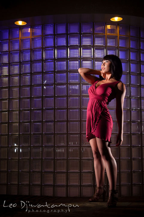Asian girl model with pink dress. Lighting Essentials Workshops - Baltimore with Don Giannatti