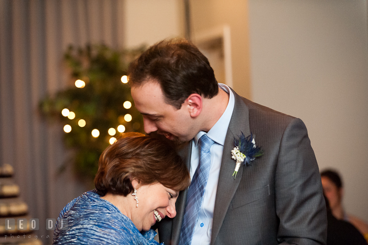 Mother of the Groom and son dance. Harbourtowne Golf Resort wedding photos at St. Michaels, Eastern Shore, Maryland by photographers of Leo Dj Photography.