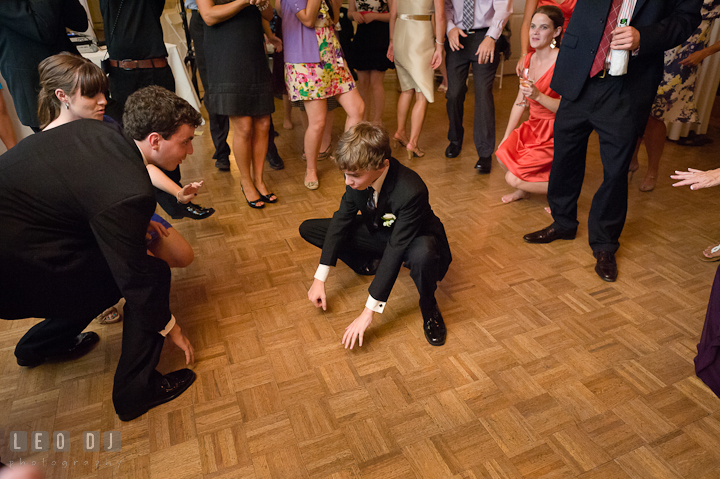 Bride's brothers dancing. Historic London Town and Gardens wedding photos at Edgewater Annapolis, Maryland by photographers of Leo Dj Photography. http://leodjphoto.com