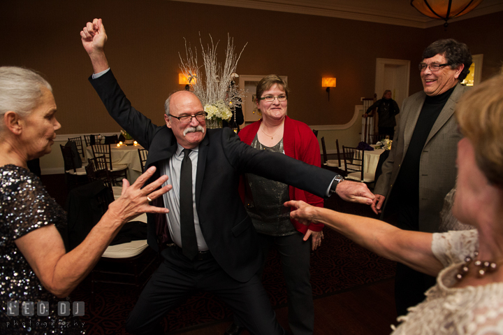 Uncle danced with music during open dance. The Tidewater Inn wedding, Easton, Eastern Shore, Maryland, by wedding photographers of Leo Dj Photography. http://leodjphoto.com