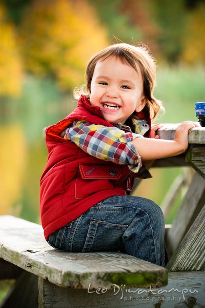 boy with red vest laughing. Commercial comp card photograper Kent Island Annapolis MD Washington DC