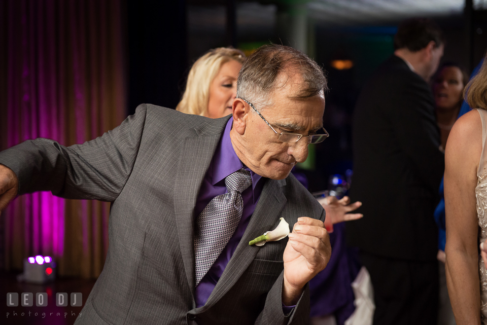 Groom's Father enjoying his dance. Harbour View Events Woodbridge Virginia wedding ceremony and reception photo, by wedding photographers of Leo Dj Photography. http://leodjphoto.com