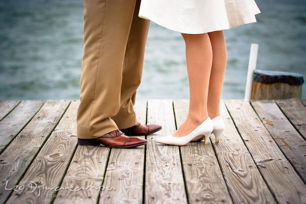 bride and groom shoes at dock, pier. Annapolis Kent Island MD Modern Intimate Candid Posed Photojournalistic Style Wedding Photographer