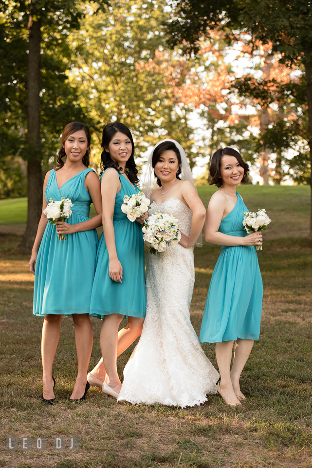 Reston Virginia Wedding Bride with Maid of Honor and Bridesmaids photo by Leo Dj Photography