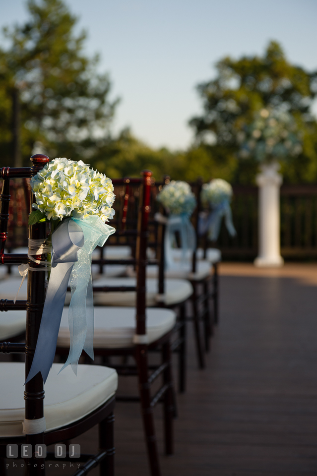 Hidden Creek Country Club flower decors for ceremony aisle photo by Leo Dj Photography