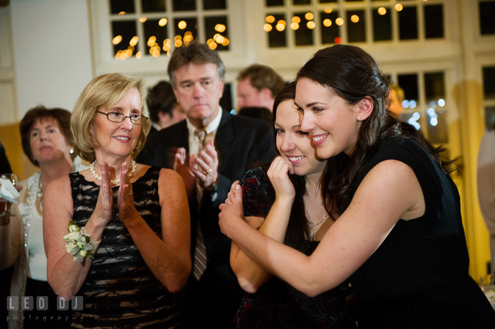 Bride's friend got emotional after listening to the song she composed played. Historic Inns of Annapolis, Governor Calvert House wedding Maryland, by wedding photographers of Leo Dj Photography. http://leodjphoto.com