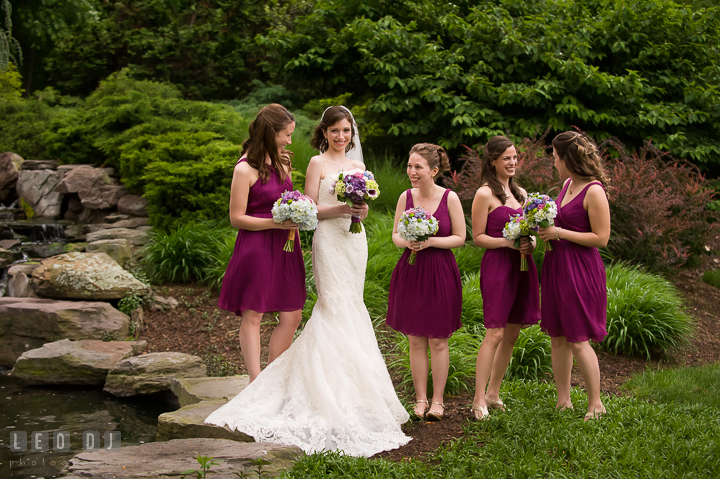 Bride, Maid of Honor and the Bridesmaids. Falls Church Virginia 2941 Restaurant wedding reception photo, by wedding photographers of Leo Dj Photography. http://leodjphoto.com