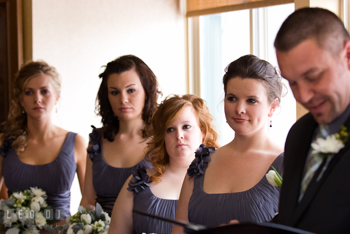 Matron of Honor and Bridesmaids. The Ballroom at The Chesapeake Inn wedding ceremony photos, Chesapeake City, Maryland by photographers of Leo Dj Photography.