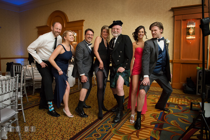 Guest families and friends showing their legs. Marriott Washingtonian Center wedding at Gaithersburg Maryland, by wedding photographers of Leo Dj Photography. http://leodjphoto.com