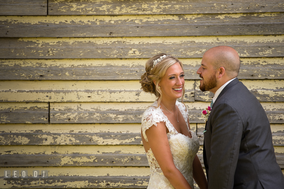 The Oaks Waterfront Inn Groom almost kissed Bride photo by Leo Dj Photography