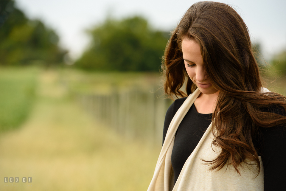 McDonogh High School Maryland senior beautiful girl looking down photo by Leo Dj Photography.