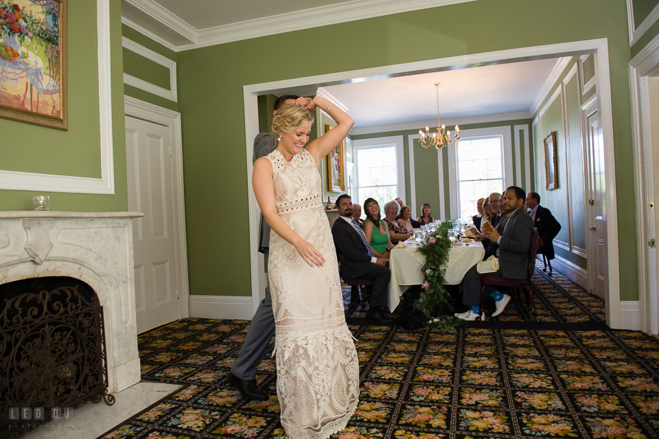 Kent Island Maryland Bride and Groom first dance at wedding reception photo by Leo Dj Photography