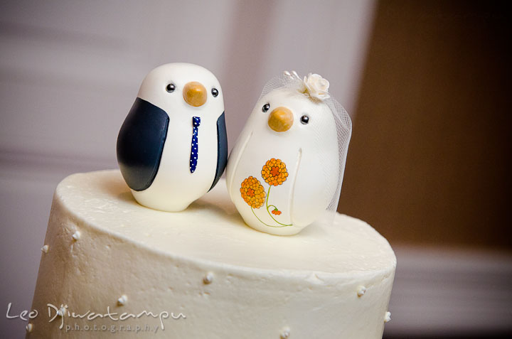 Cute birds wedding cake toppers The Tidewater Inn Wedding Easton Maryland 