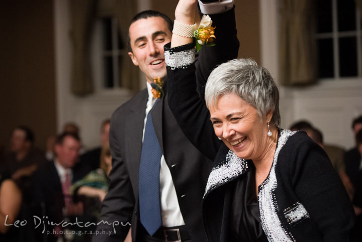 Mother of groom and son dance. The Tidewater Inn Wedding, Easton Maryland, reception photo coverage of Kelsey and Jonnie by wedding photographers of Leo Dj Photography.