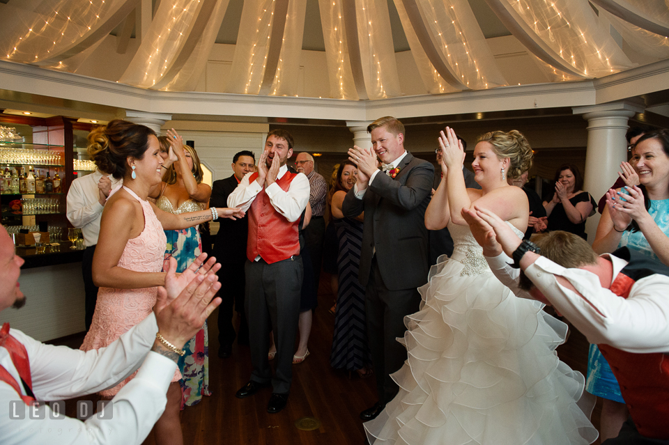 Encore from guests for the stunning entertaining music performance for the Bride and Groom. Kent Manor Inn, Kent Island, Eastern Shore Maryland, wedding reception and ceremony photo, by wedding photographers of Leo Dj Photography. http://leodjphoto.com