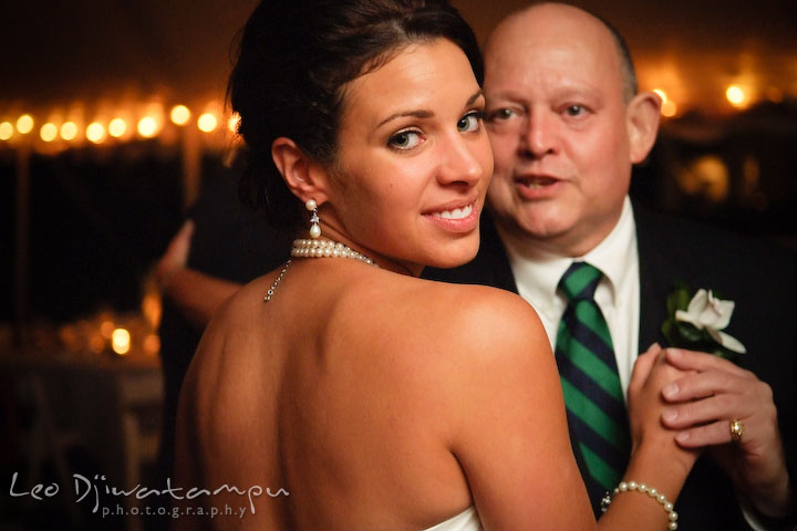 Father and daughter or bride dance. Annapolis Kent Island Maryland Wedding Photography with live dance band at reception