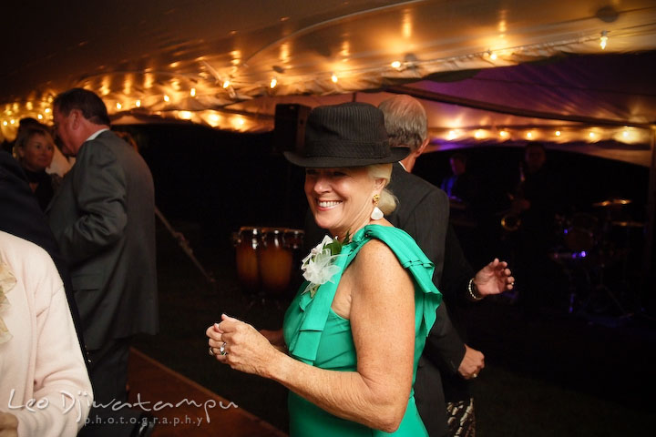 Mother of the groom dancing. Annapolis Kent Island Maryland Wedding Photography with live dance band at reception