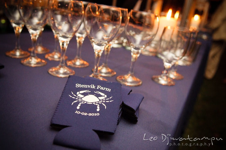 Wine glasses and candles. Annapolis Kent Island Maryland Wedding Photography with live dance band at reception